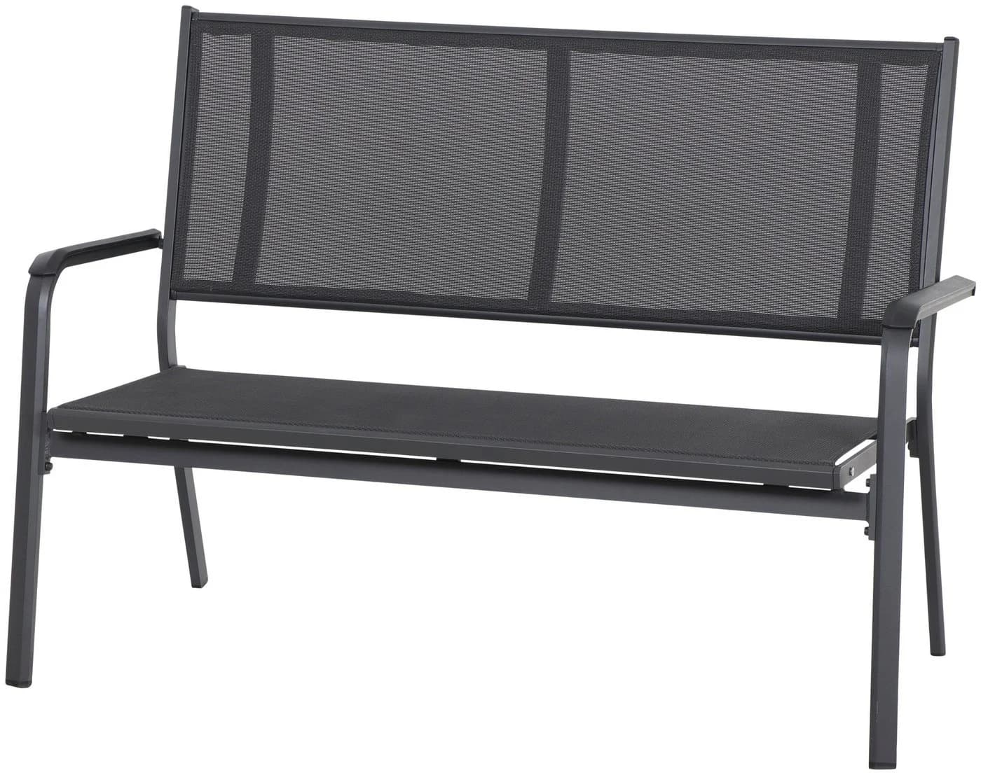 Gartenbank siena GARDEN TESORO Aluminium Ranotex® Schwarz-Silber - Bild 2