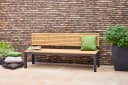 Siena Garden Gartenbank Bozen 3er Aluminiumgestell anthrazit Robinienholz Bild 1