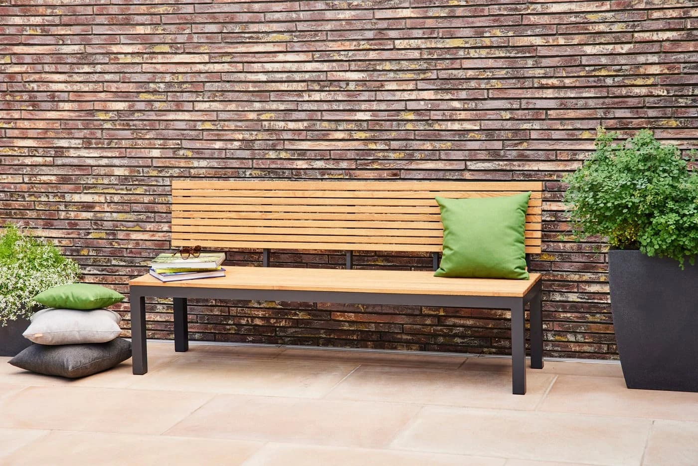 Siena Garden Gartenbank Bozen 3er Aluminiumgestell anthrazit Robinienholz