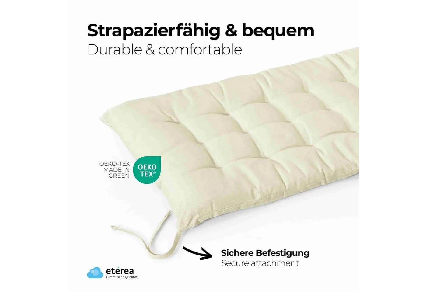 etérea Bankauflage Basic Beige Microfaser Sitzkissen - Bild 3