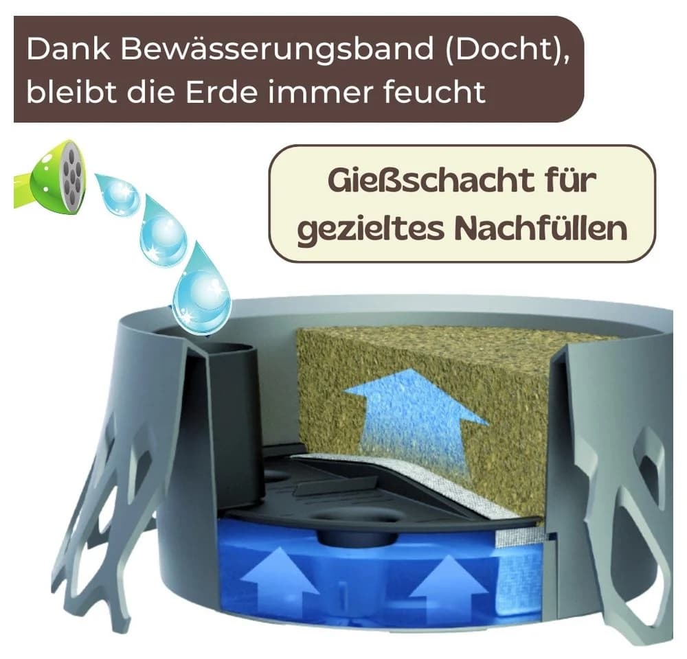 GarPet Grabschale mit Selbstbewässerung Anthrazit/Bronze - Bild 5