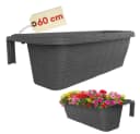 GarPet Balkonkasten 60 cm Anthrazit mit Wasserspeicher und Halterung Bild 2