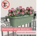 GarPet Balkonkasten 60 cm Anthrazit mit Wasserspeicher und Halterung Bild 3