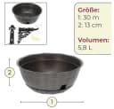 GarPet Blumenampel Hängend mit Wasserspeicher Anthrazit/Weiß Bild 1