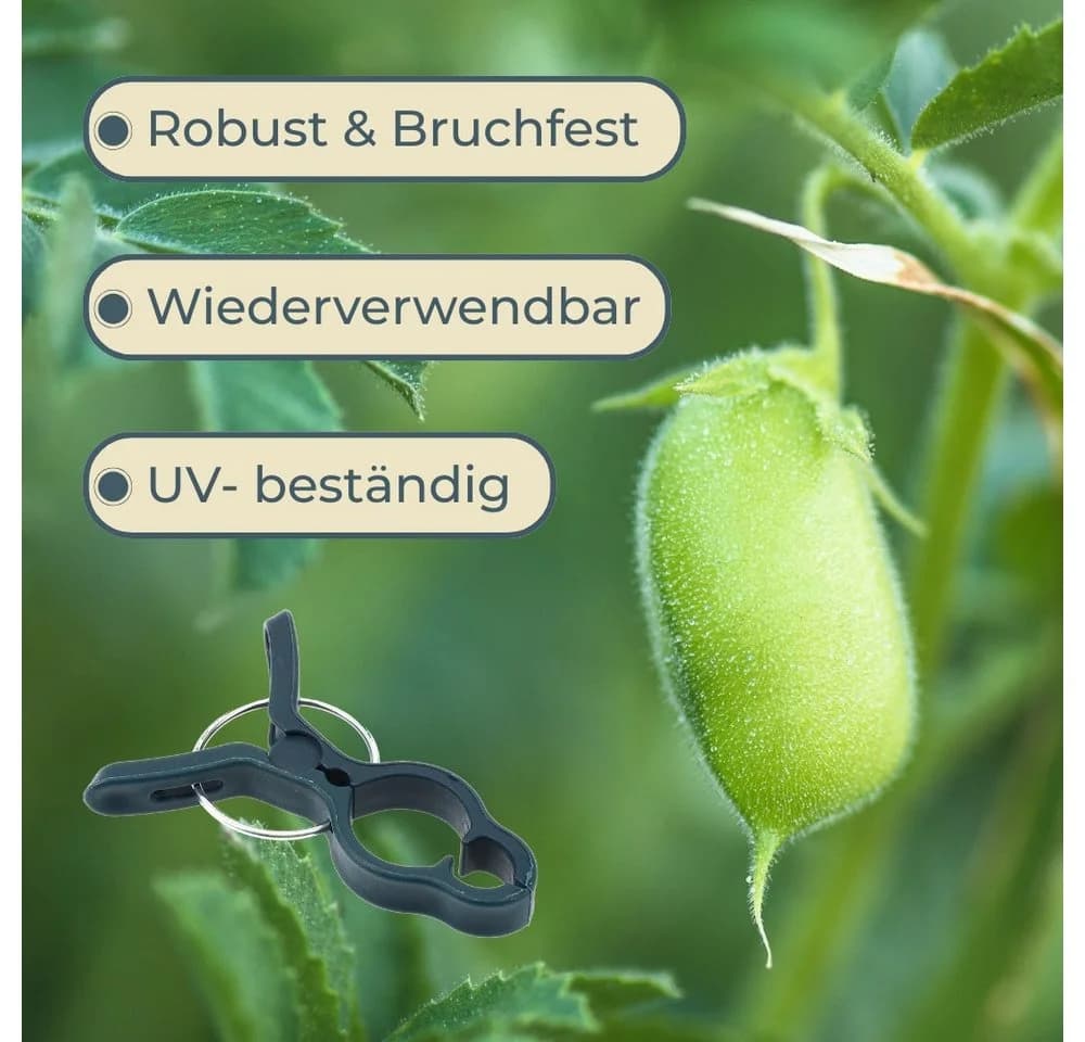 GarPet Pflanzschnur mit 10 Pflanzenclips für Kletterpflanzen & Rankhilfe - Bild 4