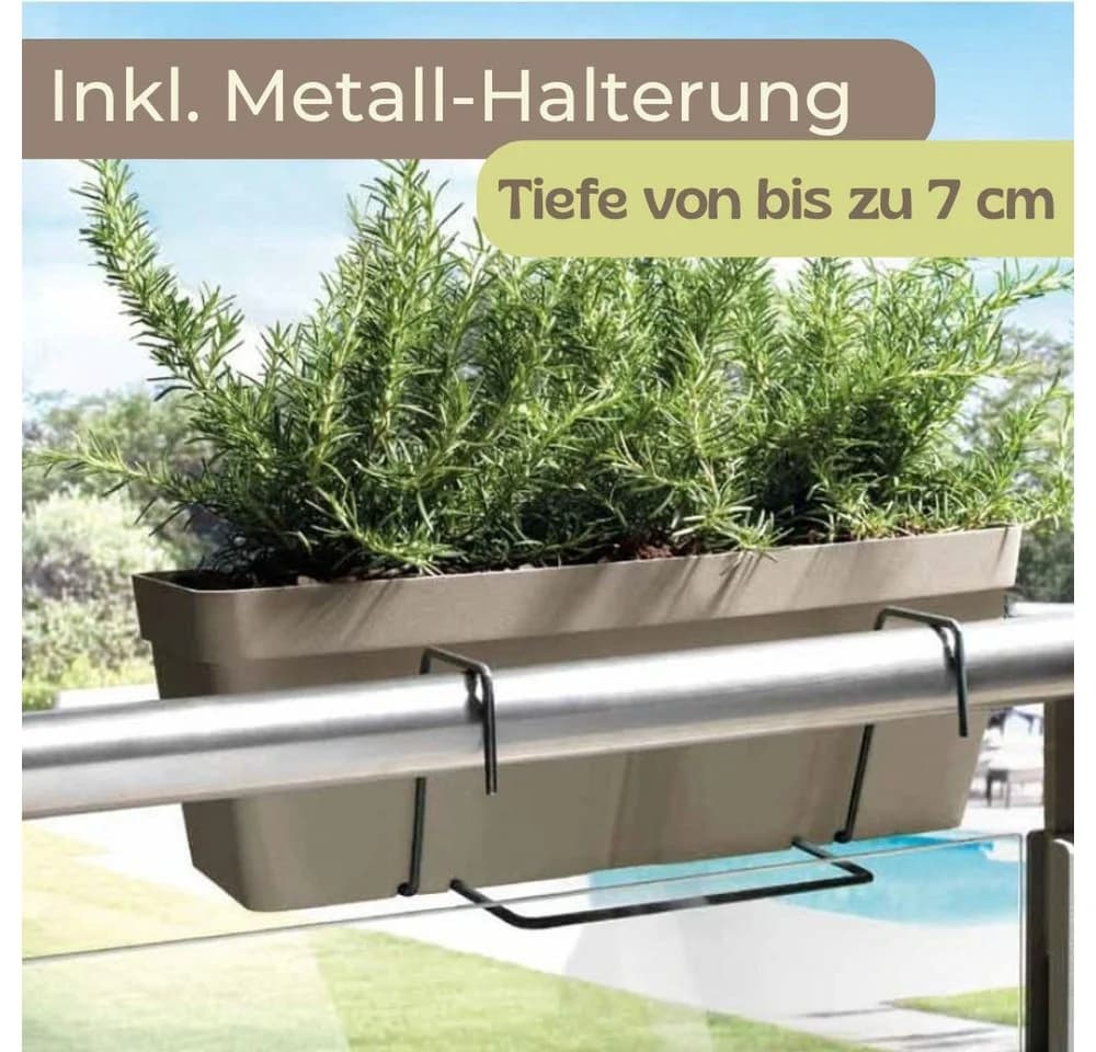 GarPet Balkonkasten mit Wasserspeicher und Halterung - Bild 3