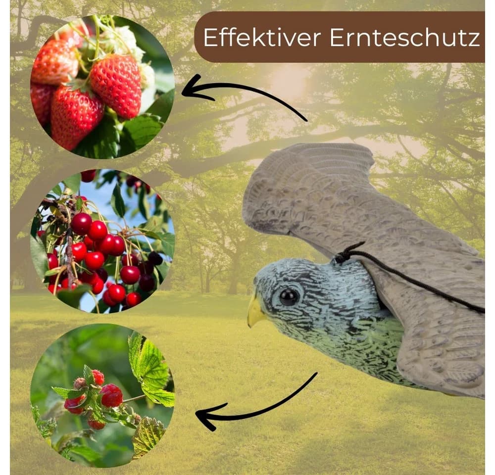 GarPet Vogel-Schreck Taubenabwehr Falken Attrappe fliegend - Bild 4