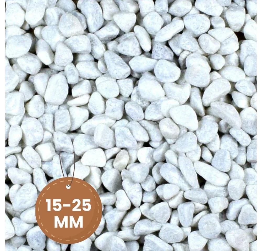 GarPet Carrara Weiß Marmorkies 25 kg Zierkies - Bild 2