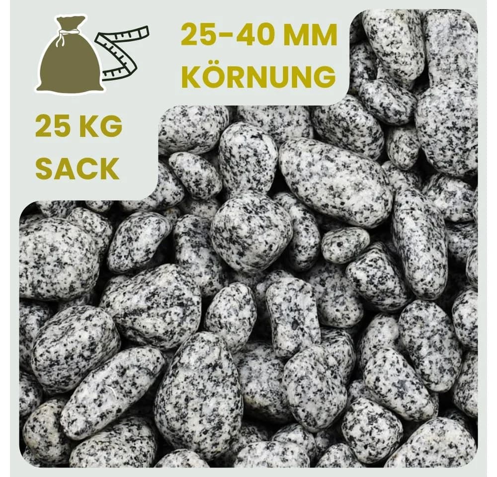 GarPet Zierkies Gletscherkies Granit Grau 25kg