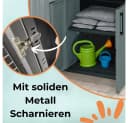 GarPet Garten-Geräteschrank 3-türig Wetterfest Grau-Schwarz Kunststoff Bild 5