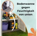 GarPet Gartenschrank Kunststoff wasserdicht Elfenbein/Taupe Bild 3