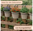 GarPet Hängender Blumentopf 5er Set Taupe Metall Bild 3