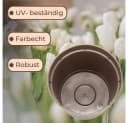 GarPet Hängender Blumentopf 5er Set Taupe Metall Bild 4