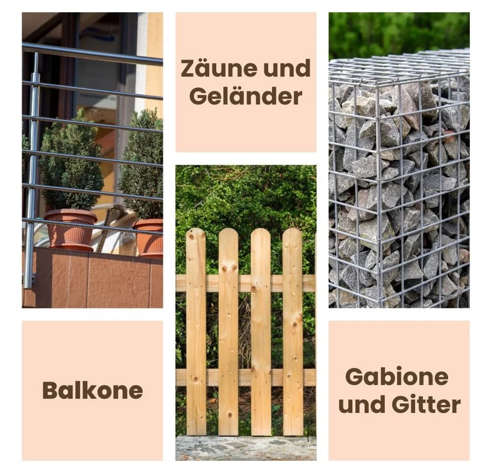 GarPet Hängender Blumentopf 5er Set Taupe Metall - Bild 5