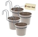 GarPet Hängeblumentopf 4er Set Taupe Polypropylen Bild 2