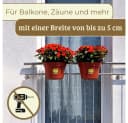 GarPet Balkonkasten Geländertopf mit Wasserspeicher Anthrazit/Terracotta Bild 4