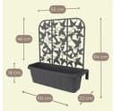 GarPet Blumenkasten 2er Set Anthrazit/Weiß mit Spalier Wasserspeicher Bild 1