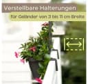 GarPet Blumenkasten 2er Set Anthrazit/Weiß mit Spalier Wasserspeicher Bild 5