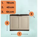 GarPet Gartenbox 220L Wetterfest Taupe/Braun Kunststoff Bild 1