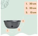 GarPet Blumenampel 2er Set Weidenoptik Anthrazit Bild 1