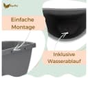 GarPet Wandblumentopf 4er Set Grau Pflanzenhalterung Bild 4