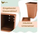 GarPet Pflanzkübel 2er Set Terrakotta Kunststoff Bild 4