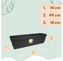 GarPet Balkonkasten 2er Set Anthrazit mit Wasserspeicher Bild 1