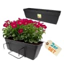 GarPet Balkonkasten 2er Set Blumenkasten Anthrazit Bild 2