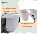 GarPet Blumenkasten 2er Set Beidseitig Balkon Geländer Halterung Weiß Bild 4