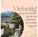 GarPet Blumenkasten 2er Set Beidseitig Balkon Geländer Halterung Weiß Bild 5