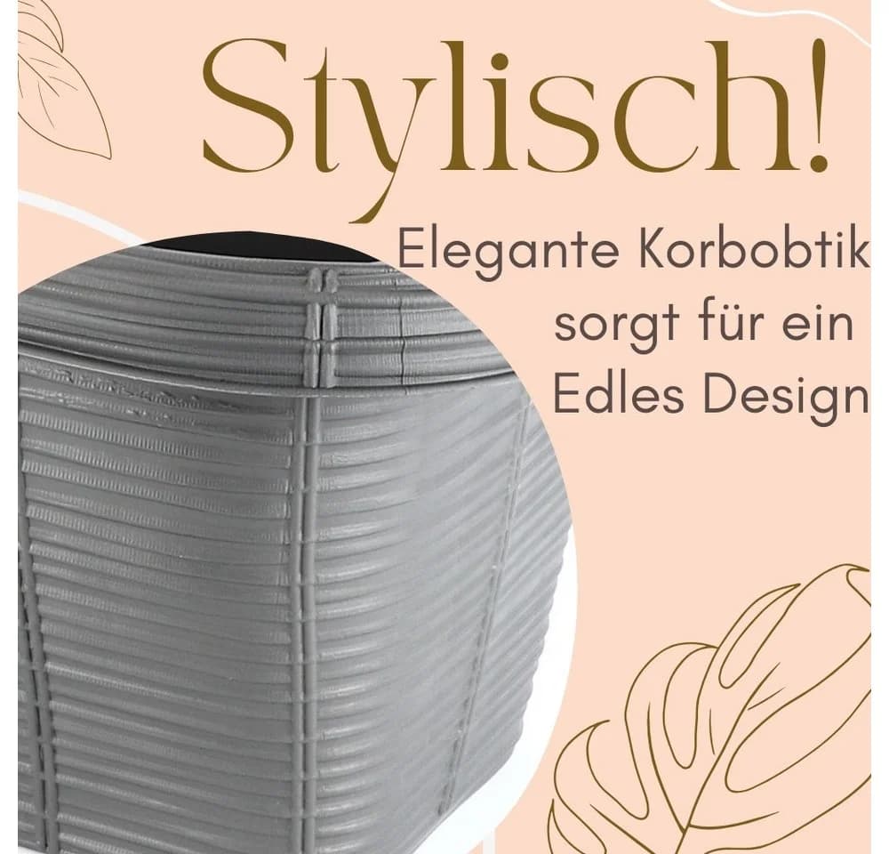GarPet Balkonkasten 2er Set Anthrazit mit Wasserspeicher - Bild 5