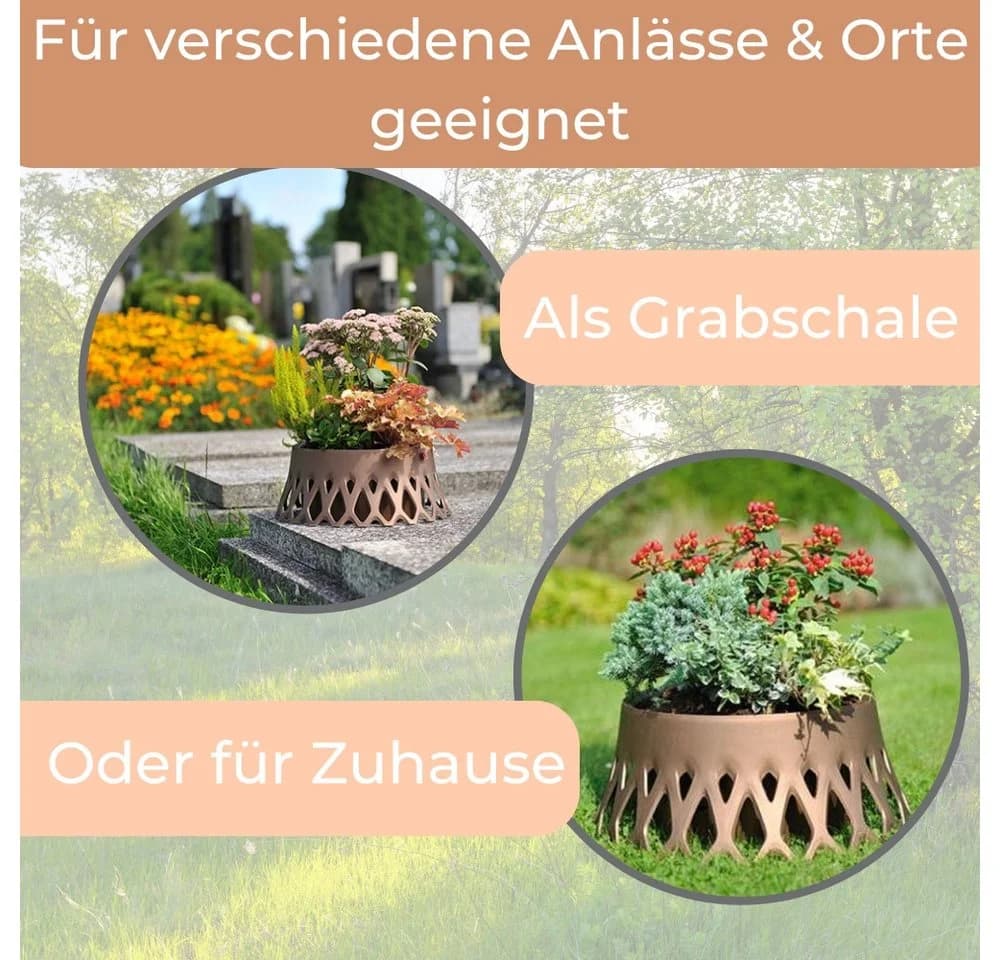 GarPet Grabschale 2er Set Bronze Selbstbewässerung - Bild 5