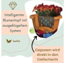 GarPet Hängeampel Blumentopf mit Wasserspeicher Anthrazit/Weiss Bild 3