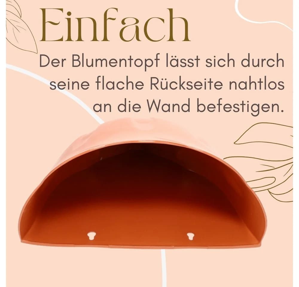 GarPet Wandblumentopf Terracotta Kunststoff Outdoor - Bild 5