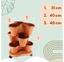 GarPet Pflanzturm 3er Set Stapelbar mit Rollen Vertikaler Garten Bild 1
