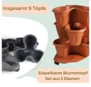 GarPet Pflanzturm 3er Set Stapelbar mit Rollen Vertikaler Garten Bild 5
