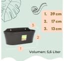 GarPet Blumentopf 2er Set Wand Anthrazit Bild 1
