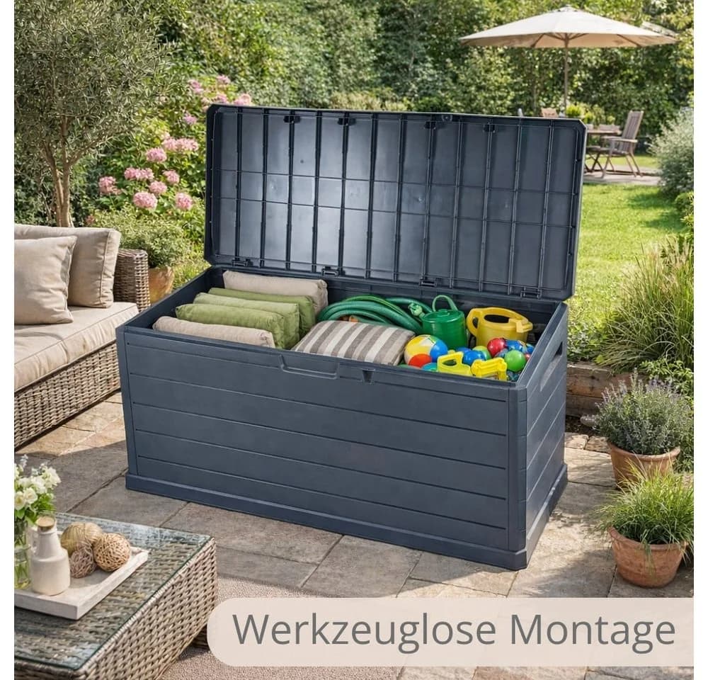 GarPet Gartenbox 350L Wetterfest Anthrazit Kunststoff - Bild 3