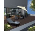 AMANKA UV Sonnensegel 3x3x3 HDPE Dreieck Sonnenschutz Überdachung Balkon Garten Beige Bild 3