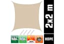 AMANKA UV Sonnensegel 2x2 m HDPE Beige Bild 1