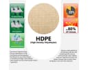 AMANKA UV Sonnensegel 2x2 m HDPE Beige Bild 5