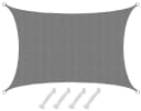AMANKA Sonnensegel 3x2m HDPE Grau Rechteckig Bild 2