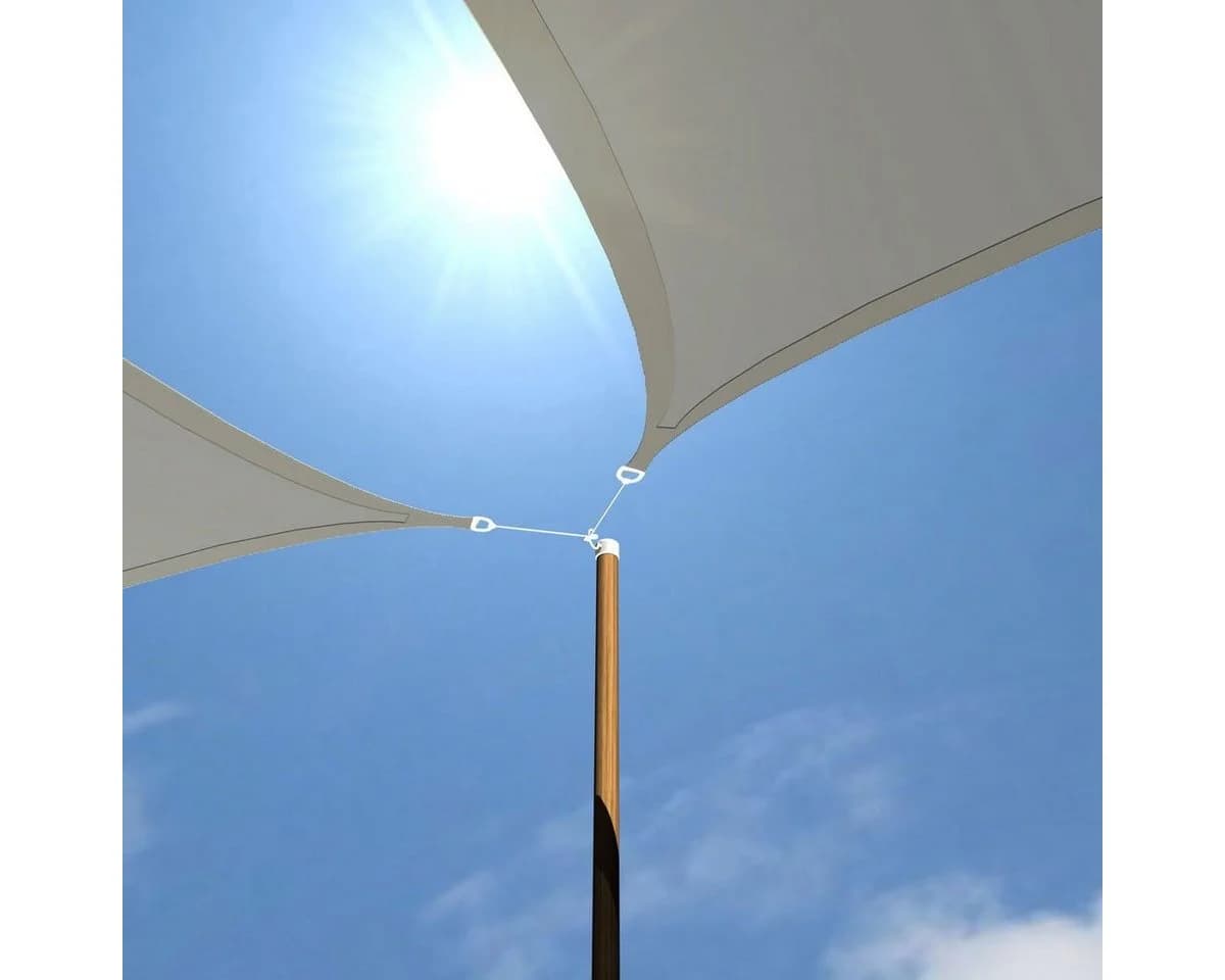 AMANKA Sonnensegel 3x2m HDPE Grau Rechteckig - Bild 5