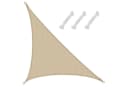 AMANKA UV Sonnensegel 3x3x4,2 HDPE Dreieck Rechtwinklig Sonnenschutz Garten Beige Bild 2