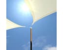 AMANKA UV Sonnensegel 3x3x4,2 HDPE Dreieck Rechtwinklig Sonnenschutz Garten Beige Bild 5