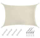 AMANKA Sonnensegel 3x2m Beige mit Befestigungssatz Bild 2