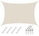 3x4m Sonnensegel Rechteckig Wasserdicht - Sonnenschutz Set mit Befestigung Bild 2