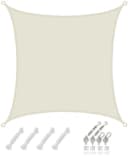 AMANKA Sonnensegel 2x2m mit Befestigungssatz Polyester Bild 2
