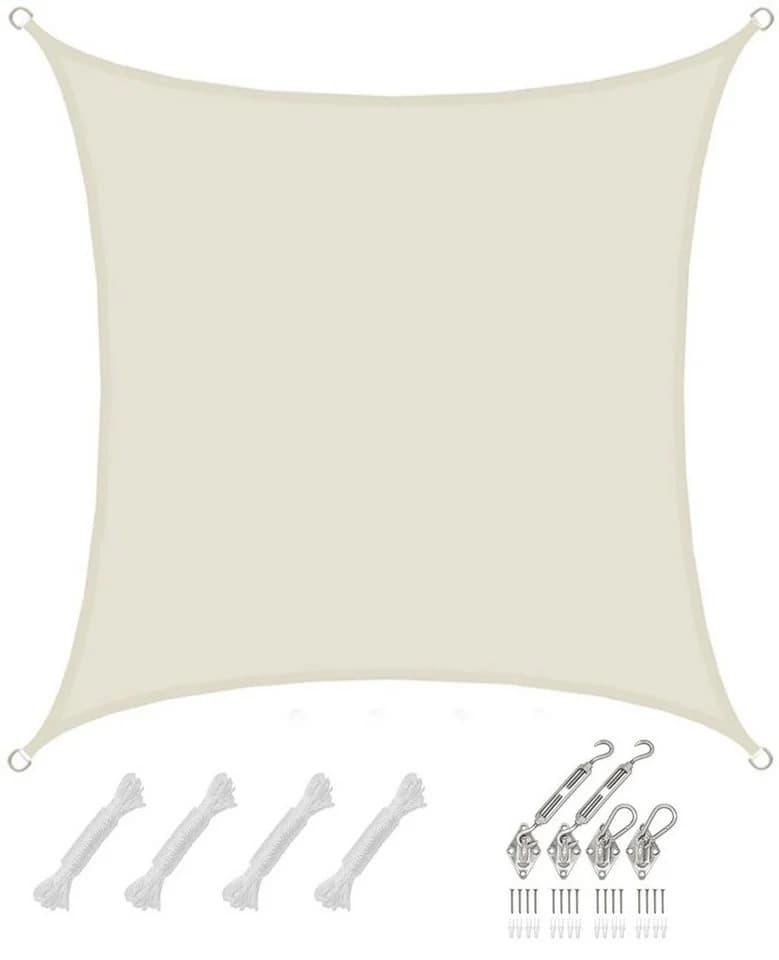 AMANKA Sonnensegel 2x2m mit Befestigungssatz Polyester - Bild 2