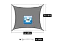 AMANKA Sonnensegel Grau 2x15m HDPE UV-Schutz Bild 5